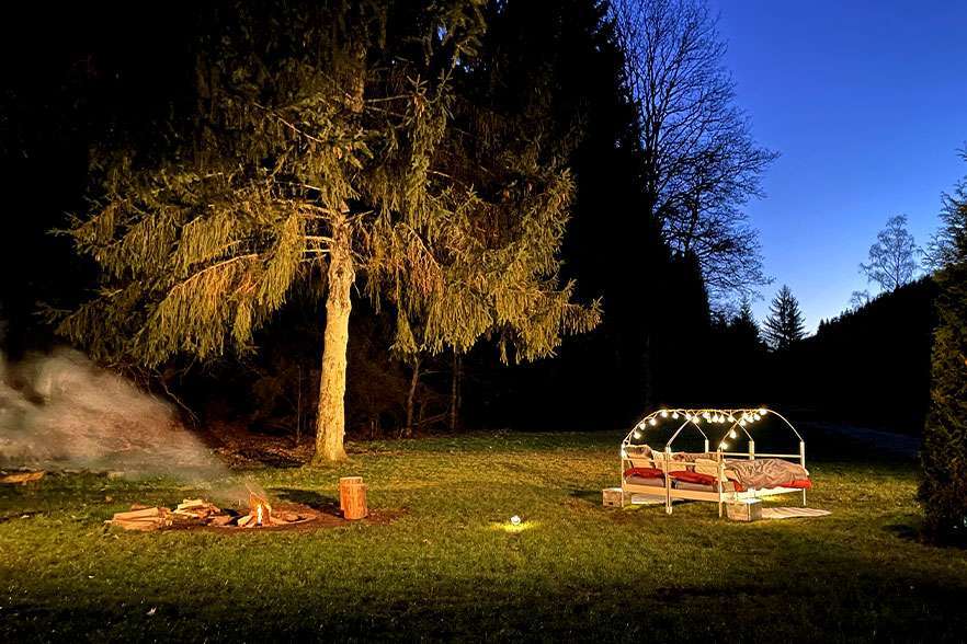 Ungewöhnlich übernachten kann man zum Beispiel auf einem Campingplatz.